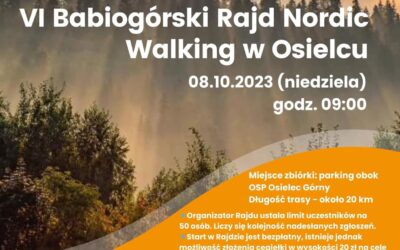 Zapraszamy do Osielca na VI Babiogórski Rajd Nordic Walking